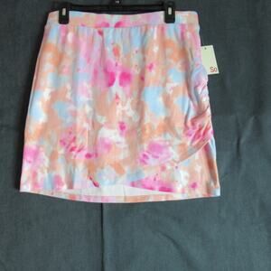 So Skirt Women XL Multicolor Wrap Shirring Active Golf Tennis Beach Vacation NWT